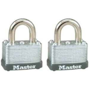 master lock 22t keyed alike warded padlock, 1-1/2 inch, 2-pack,steel