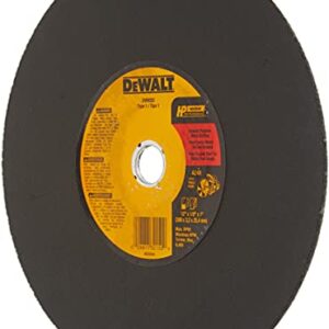 DEWALT Cutting Wheel For Metal, A24N Abrasive, 12-Inch x 1/8-Inch x 1-Inch (DW8022)