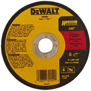 dewalt dw8061 4-inch by .045-inch by 5/8-inch a60t abrasive metal/inox cutting wheel