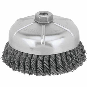 dewalt wire cup brush, knotted, 6-inch (dw4917)