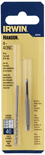 IRWIN Drill And Tap Set, 4 - 40 NC Tap and No. 43 Drill Bit (80209)