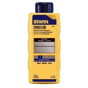 irwin tools strait-line standard marking chalk, blue, 4-ounce (64801zr)