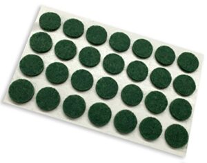 shepherd hardware 9421 3/8-inch self-adhesive felt furniture pads, 28-count, green