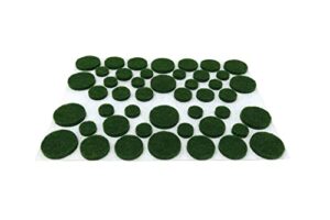 shepherd hardware 9423 self-adhesive felt surface protection pads, assorted sizes, 46-count, green
