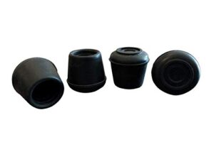 shepherd hardware 9125 5/8-inch inside diameter rubber leg tips, 4-pack, black