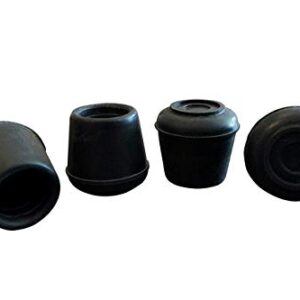 Shepherd Hardware 9125 5/8-Inch Inside Diameter Rubber Leg Tips, 4-Pack, Black