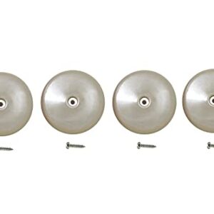 Shepherd Hardware 9454 2-1/2-Inch Round, Adhesive Slide Glide Furniture Sliders, 4-Pack , Beige