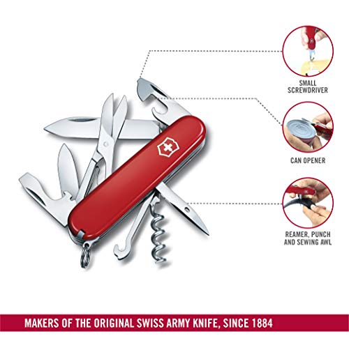 Victorinox Swiss Army Climber Pocket Knife (Red)