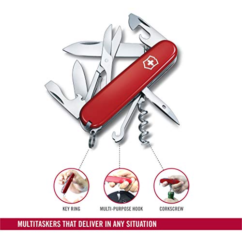 Victorinox Swiss Army Climber Pocket Knife (Red)