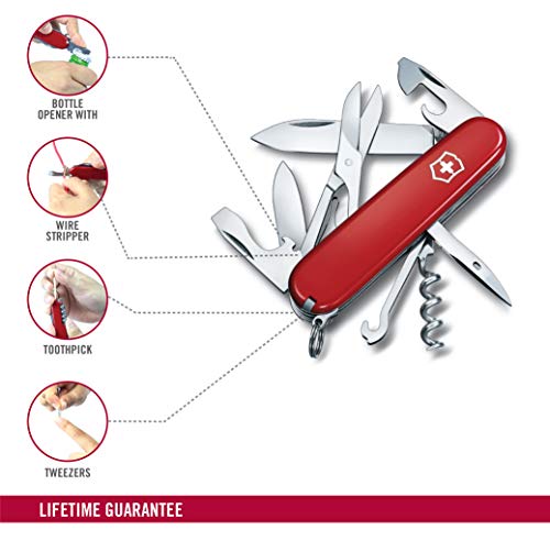 Victorinox Swiss Army Climber Pocket Knife (Red)