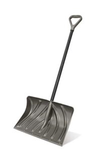suncast sc2700 20-inch snow shovel/pusher combo with wear strip and d-grip handle, gray