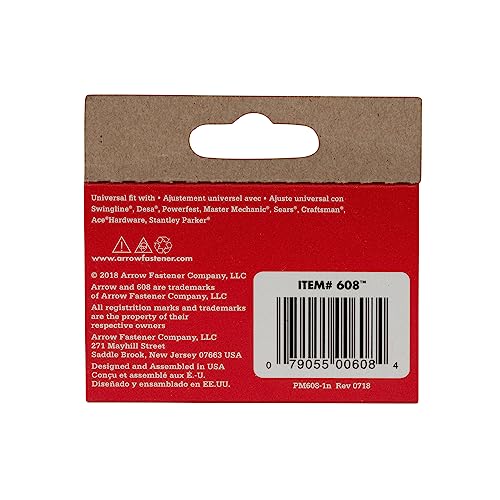 Arrow 60830 Wide Crown Staples for Staple Guns and Staplers, Use for Upholstery, Crafts, General Repairs, 1/2-Inch Leg Length, 1/2-Inch Crown Width, 1000-Pack