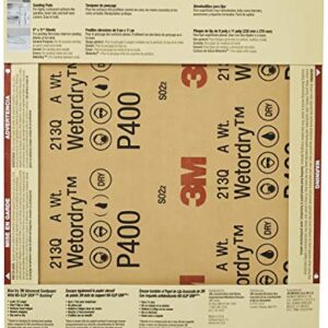 3M Wetordry Sandpaper, 9 in. x 11 in., 400 Grit, 5 Sheets/Pack