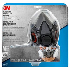 3M Performance Paint Project Respirator OV/P95, Designed For Professionals, Reusable Respirator, Medium, 1-Pack