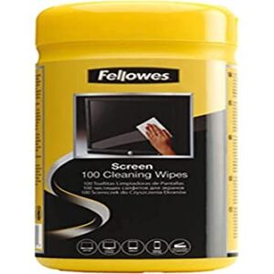 Fellowes Pre-Moistened Screen Cleaning Wipes, 100 per Tub (99703)