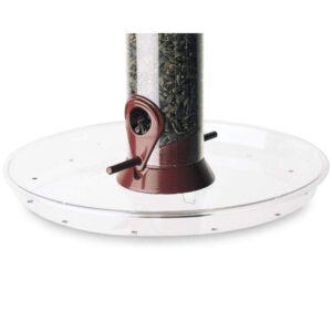 droll yankees bird feeder tray, seed catcher accessory attachment, 10.5-inch diameter