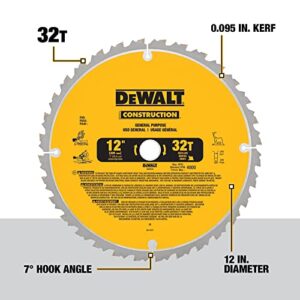 DEWALT 12-Inch Miter Saw Blade, Crosscutting, Tungsten Carbide, 80-Tooth, 2-Pack (DW3128P5)