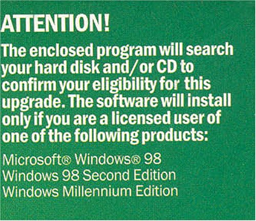 Microsoft Windows XP Home Edition Upgrade - Old Version