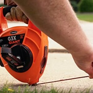 Keson G130 Giant Chalk Line Reel, 24-Ounce Chalk Capacity, 130-Foot