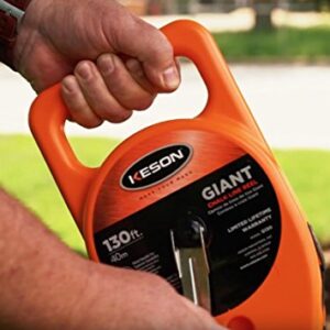 Keson G130 Giant Chalk Line Reel, 24-Ounce Chalk Capacity, 130-Foot