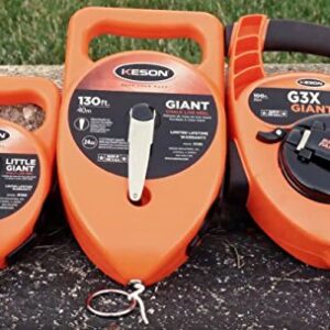 Keson G130 Giant Chalk Line Reel, 24-Ounce Chalk Capacity, 130-Foot