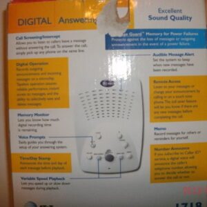 AT&T 1718 Digital Answering System (Wind Chill White)