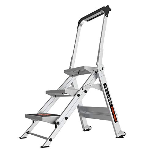 Little Giant Ladders, Safety Step, 3-Step, 3 Foot, Step Stool, Aluminum, Type 1A, 300 lbs Weight Rating, (10310BA)