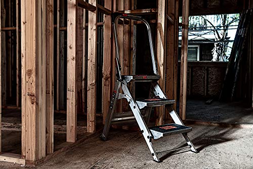 Little Giant Ladders, Safety Step, 3-Step, 3 Foot, Step Stool, Aluminum, Type 1A, 300 lbs Weight Rating, (10310BA)