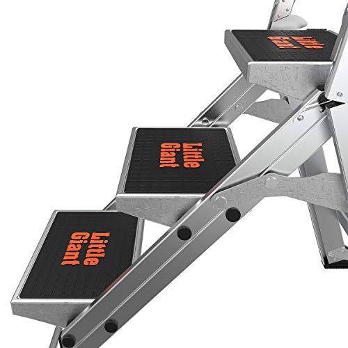 Little Giant Ladders, Safety Step, 3-Step, 3 Foot, Step Stool, Aluminum, Type 1A, 300 lbs Weight Rating, (10310BA)