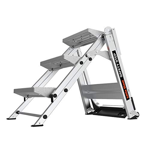 Little Giant Ladders, Safety Step, 3-Step, 3 Foot, Step Stool, Aluminum, Type 1A, 300 lbs Weight Rating, (10310BA)