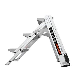 Little Giant Ladders, Safety Step, 3-Step, 3 Foot, Step Stool, Aluminum, Type 1A, 300 lbs Weight Rating, (10310BA)