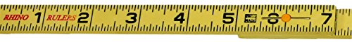 Rhino Rulers Folding Outside Reading Carpenter's Ruler 6' Length - 55140