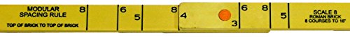 Rhino Rulers Folding Modular Brick Spacing Ruler 6' Length - 55120