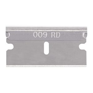 pacific handy cutter stainless steel replaceable blades for box cutters, standard single-edged industrial razor blades, ultra sharp, single edge, box of 100, rb009 (new b15101-9)
