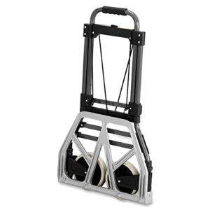 Safco Products 4062 Stow-Away Collapsible Moving Utility Hand Truck & Cart, Holds up to 275lbs Silver and Black