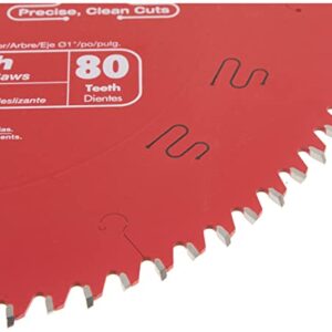 Freud D1280X Diablo 12-Inch 80 Tooth ATB Crosscutting Saw Blade with 1-Inch Arbor, Red