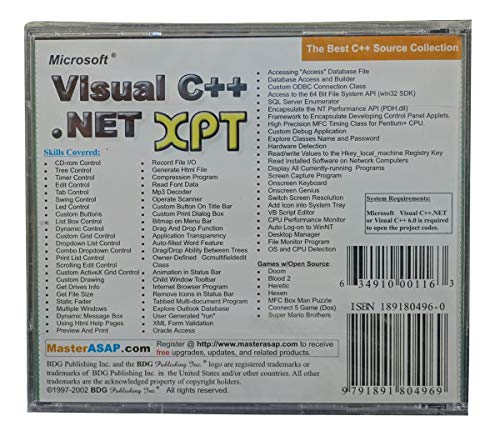 Mastering Visual C++.NET XPT (Windows)