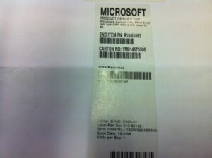 microsoft oem windows server cal 2003 eng (r18-01063) (5 cal license pack, no disc included)