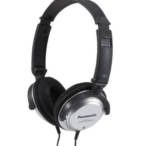 Panasonic Stereo Headphones On Ear Headphones with XBS Port, Integrated Volume Controller and Lightweight Foldable Design - RP-HT227-K (Black & Silver)