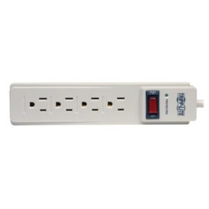 Tripp Lite 4 Outlet Surge Protector Power Strip, 4ft Cord, 1,000 Insurance (TLP404)