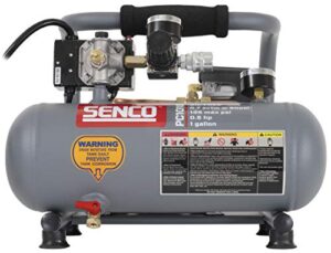 senco pc1010 1/2- horsepower 1-gallon matte finish and trim portable hot dog air compressor, gray/red