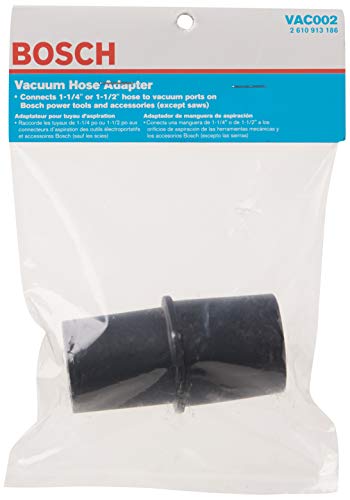 BOSCH VAC002 Vacuum Hose Adapter for 1-1/4 In. and 1-1/2 In. Hoses , Black