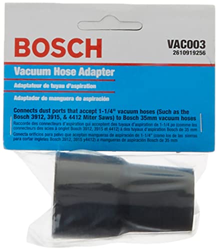 BOSCH VAC003 35mm Hose-to-1-1/4" Port Adapter,Black