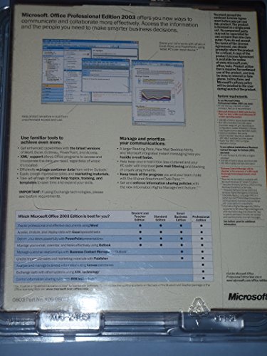 Microsoft Office Professional Edition 2003 Upgrade OLD VERSION