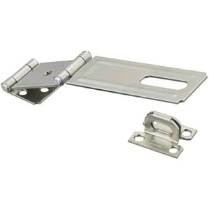 national hardware n103-291 v34 double hinge safety hasp in zinc plated, 4-1/2"