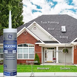 GE Window & Door Sealant Clear All Purpose, 10.1 oz, Cartridge