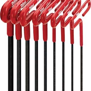 EKLIND 53168 Cushion Grip Hex T-Key allen wrench - 8pc set SAE Inch Sizes 3/32-1/4 (6In shaft)