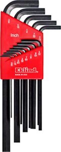 eklind 10213 hex-l key allen wrench - 13pc set sae inch sizes .050-3/8 long series