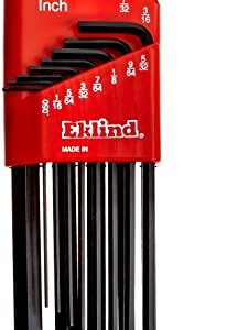 EKLIND 10213 Hex-L Key allen wrench - 13pc set SAE Inch Sizes .050-3/8 Long series