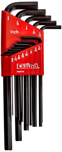 EKLIND 10213 Hex-L Key allen wrench - 13pc set SAE Inch Sizes .050-3/8 Long series